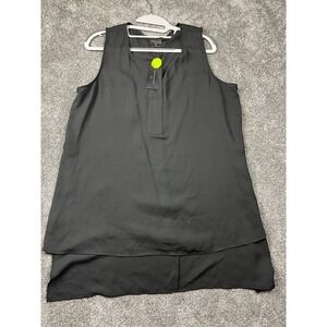 Worthington Dress Womens Large‎ Mini A-Line Casual Sleeveless Solid Black